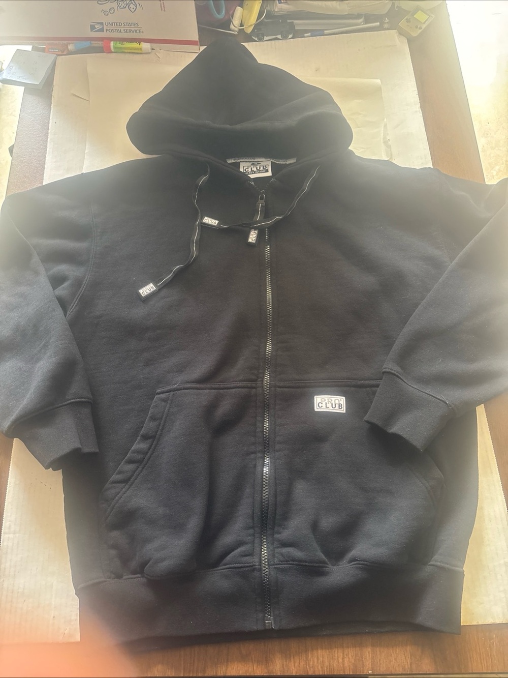 PRO Club Black Zip-Up Hoodie plus bonus T shirt